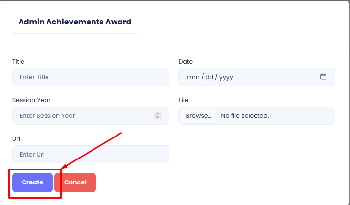 Achievement and Award Form