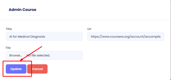 Edit Course Profile Form