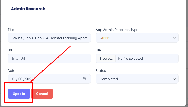 Edit Research Profile Form