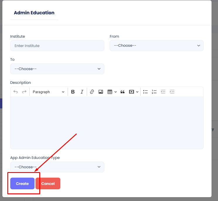 Education Profile Form