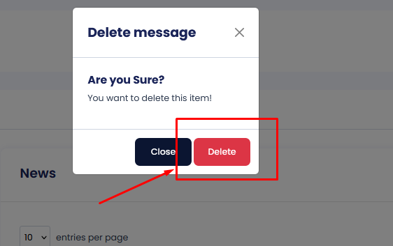 Delete News Confirmation